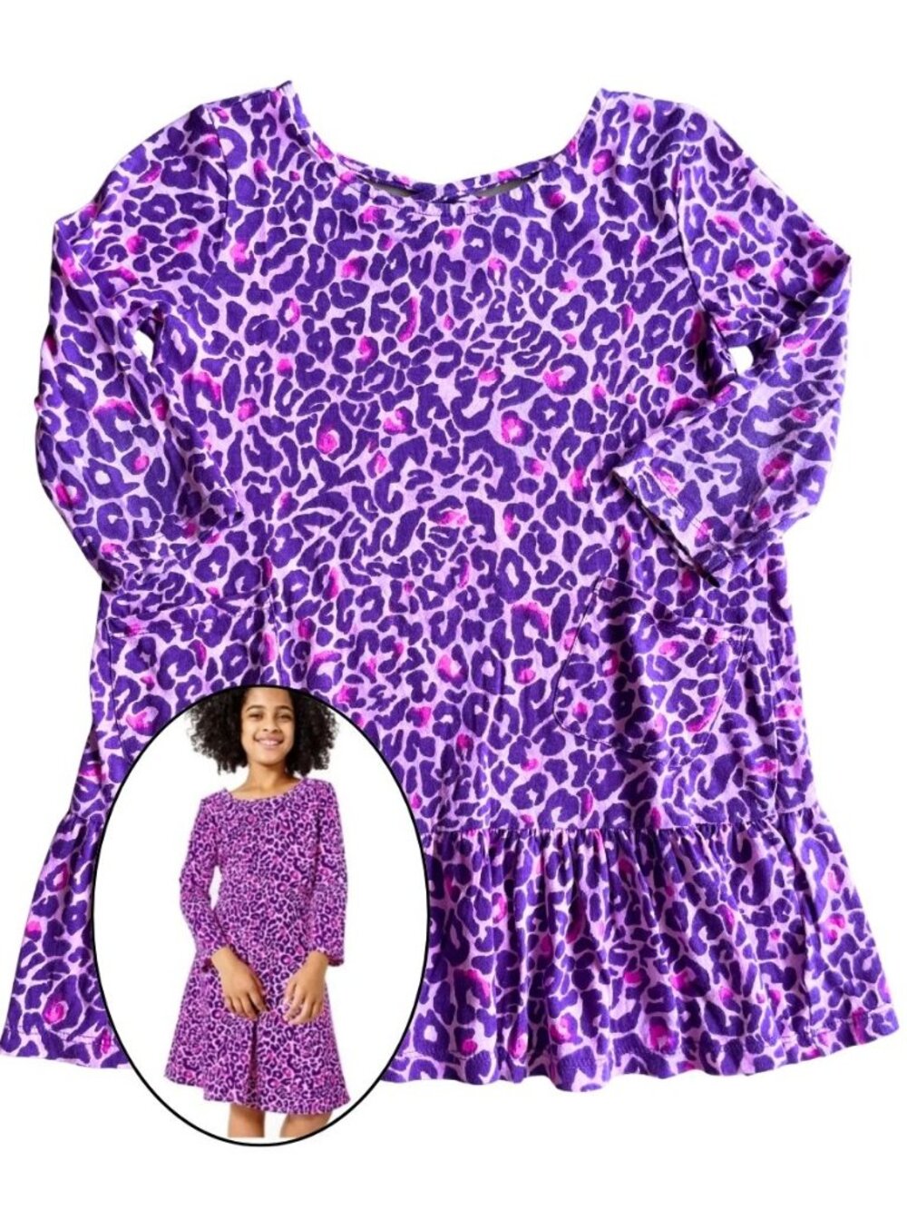 Lilly Pulitzer Girl's 100% Cotton Jenna Dress, Purple My Favorite Spot - Sz 6/7
